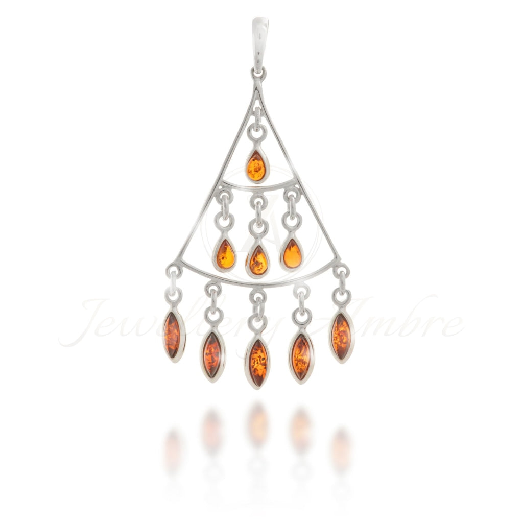 Amber Boho Pendant In Sterling Silver No. 4 Brown Charms & Pendants