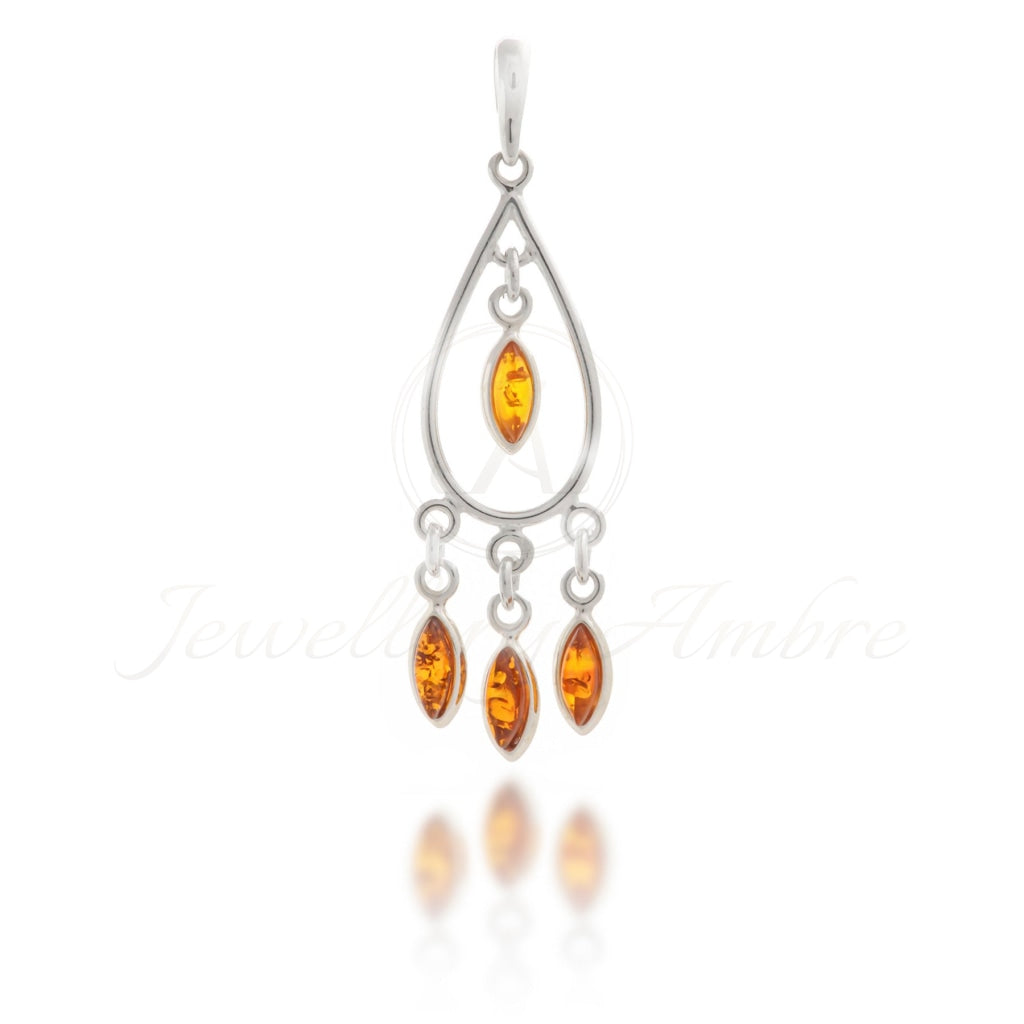 Amber Boho Pendant In Sterling Silver No. 6 Brown Charms & Pendants