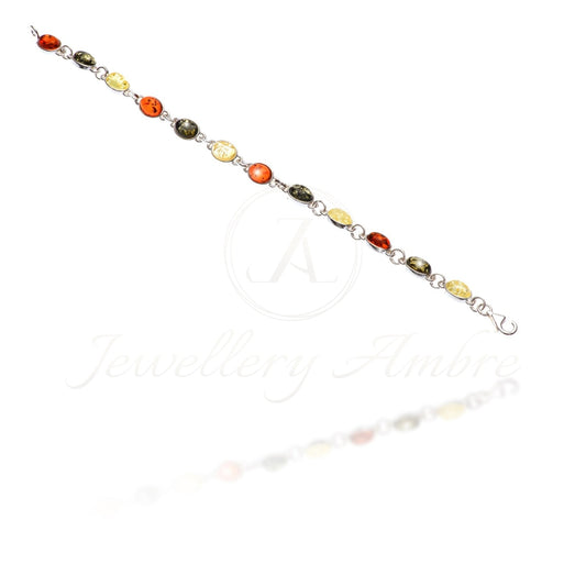 Amber Bracelet In Sterling Silver No.10 Color Bracelets