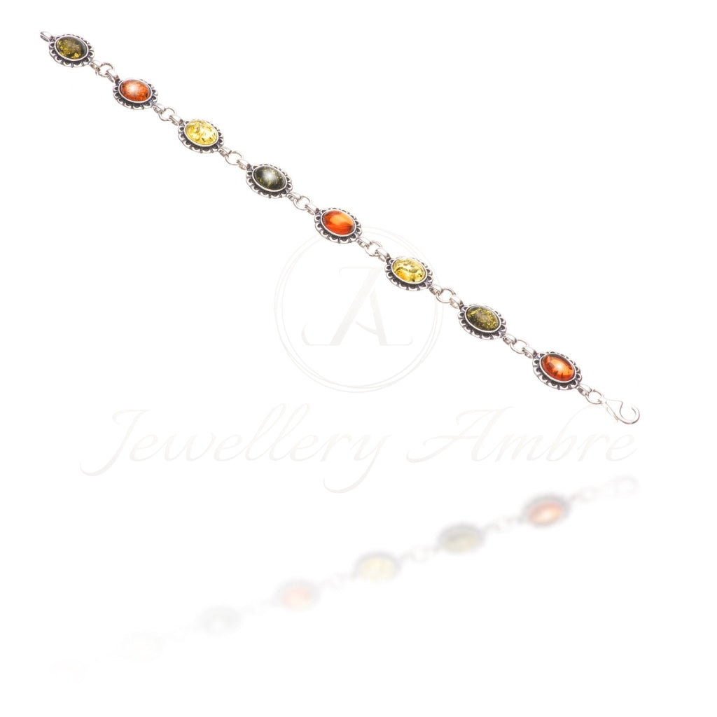Amber Bracelet In Sterling Silver No.15 Color Bracelets