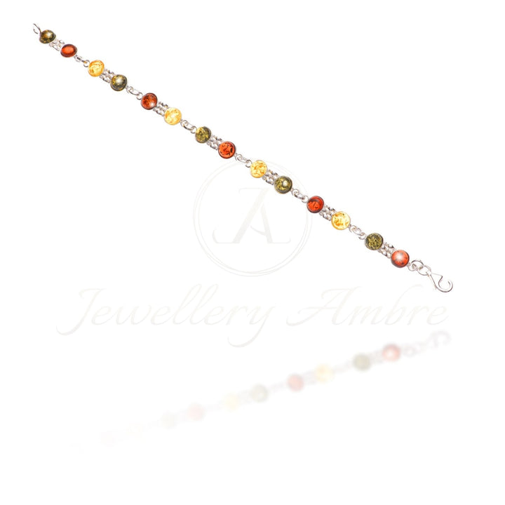 Amber Bracelet In Sterling Silver No.19 Color Bracelets