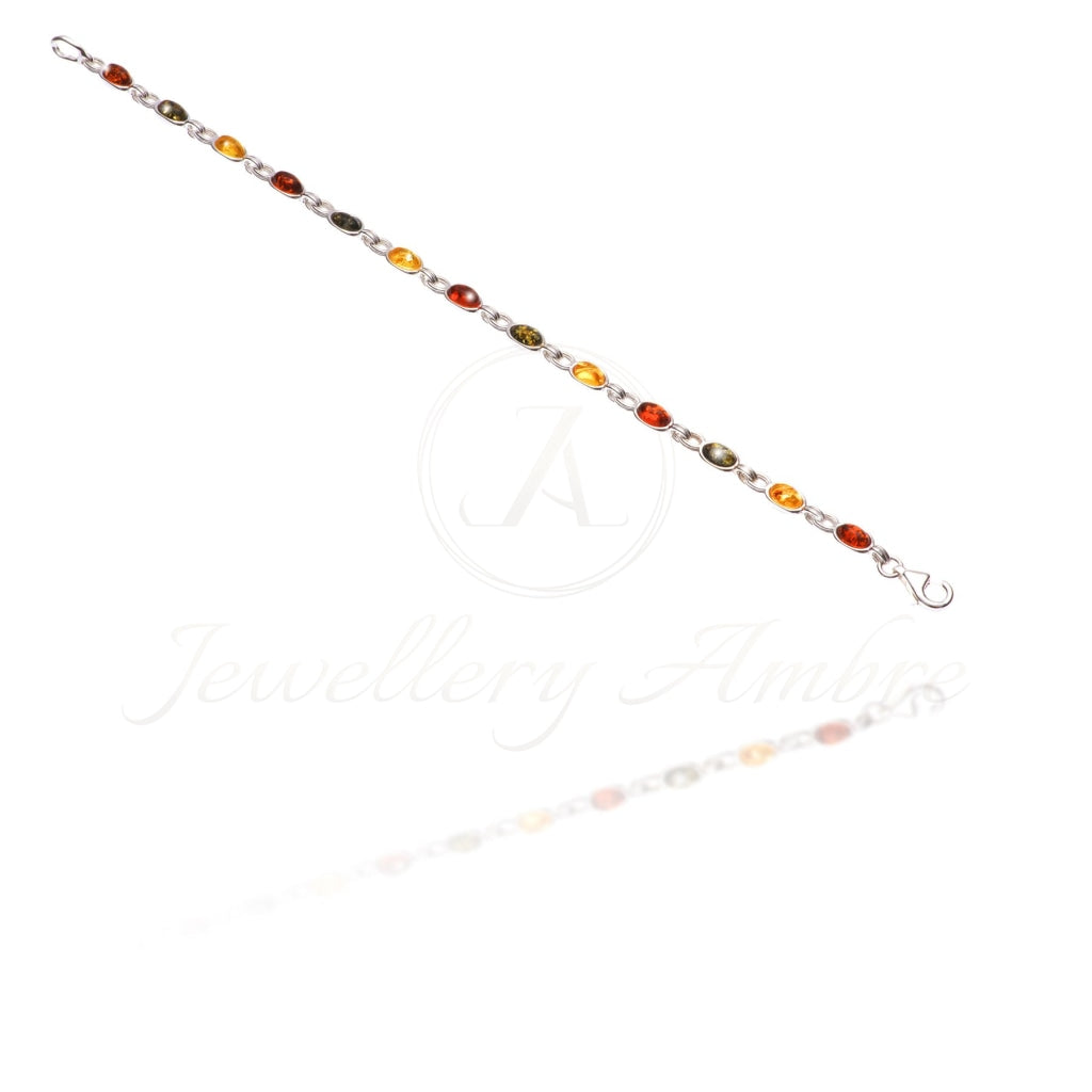 Amber Bracelet In Sterling Silver No.38 Color Bracelets