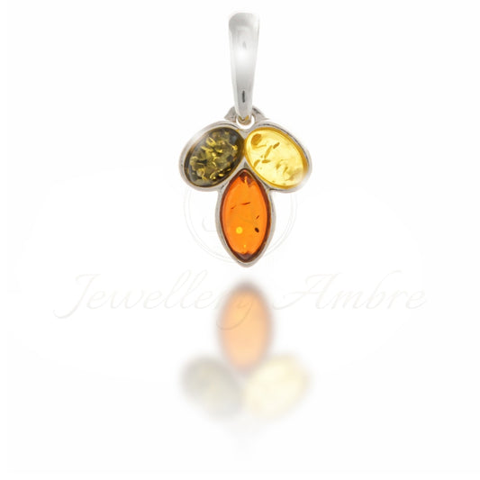 Amber Pendant In Sterling Silver Color Charms & Pendants