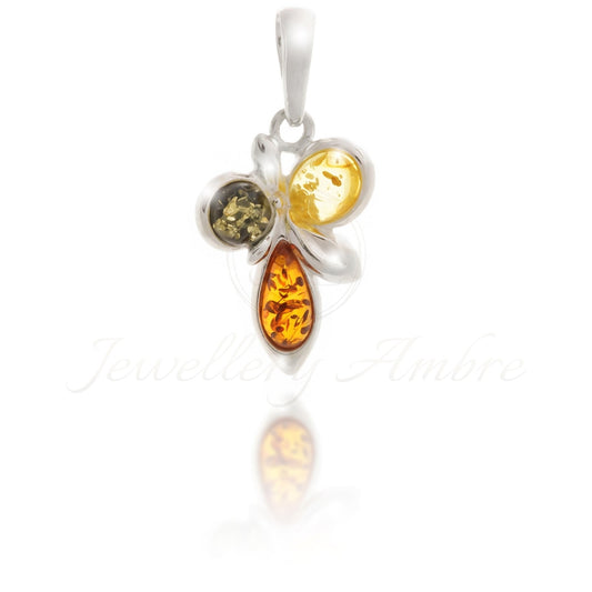 Amber Pendant In Sterling Silver No. 14 (B) Charms & Pendants