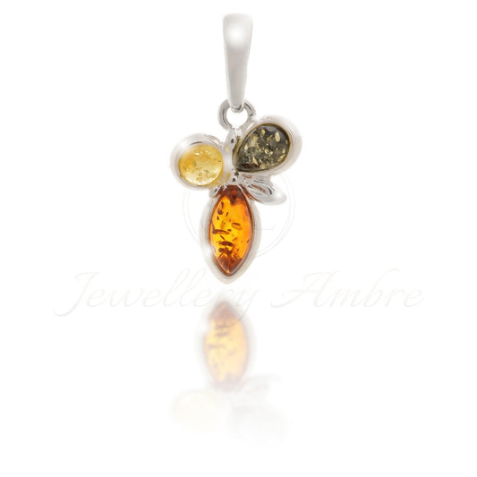 Amber Pendant In Sterling Silver No. 14 (S) Color Charms & Pendants