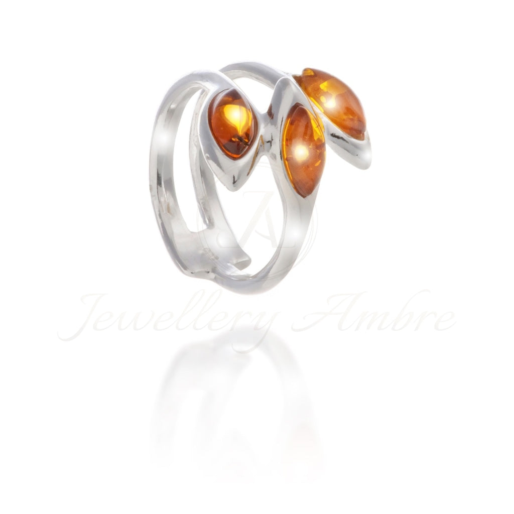 Amber Ring In Sterling Silver 6 / Brown Rings