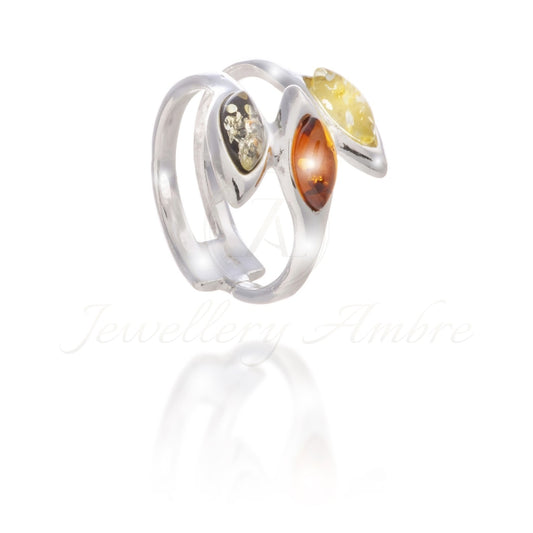 Amber Ring In Sterling Silver 6 / Color Rings