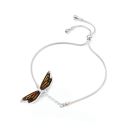 925 Sterling Silver Amber Dragonfly Bracelet