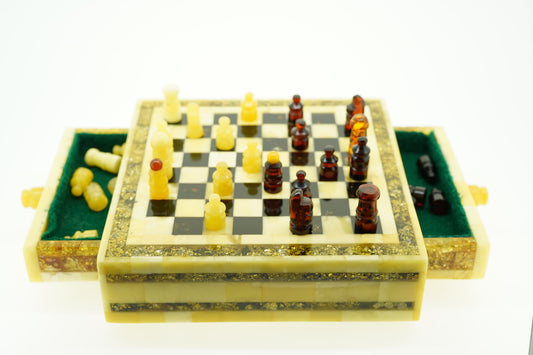 Amber Chess Set