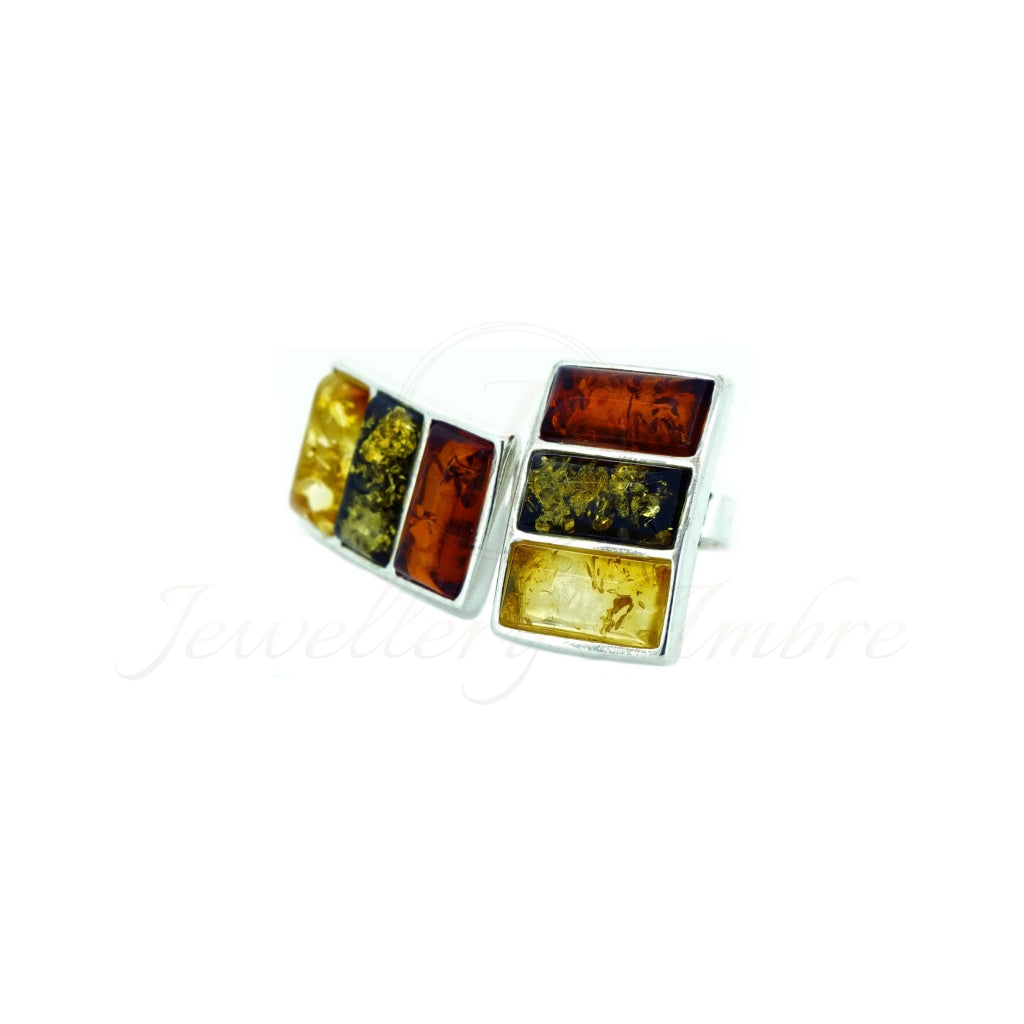 Beautiful & Elegant Amber Earrings Colorful/Brown